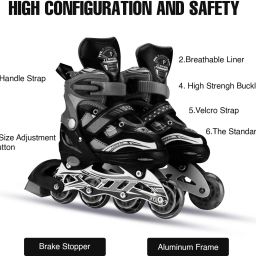 Skating Shoe In-line Skates - Size 6-9 UK-image-36