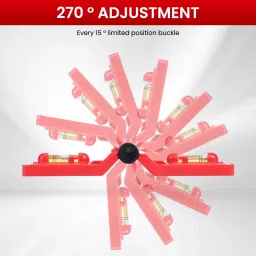 zomei Magnetic Post Level Tool with Triple Bubble for DIY Tasks Folding Triple Bubble Level Tool with Magnetic Base and Elastic Straps for Poles Magnetic Post Level image 2