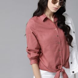 roadster Women Regular Fit Solid Casual Shirt-picture-6