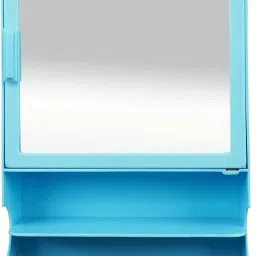 Medium Size(12x16x4) Blue Bathroom Mirror Storage Cabinet With Shelf & Towel Rod Bathroom Mirror-image-14
