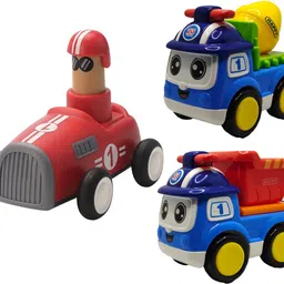 vaniha Unbreakable Four-Wheel Drive Friction Powered Diecast Toy Set-K35-picture-6