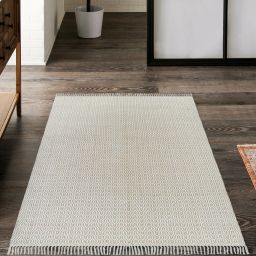 Beige Cotton Area Rug-image-37