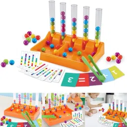 anaysha impex Beads Color Matching Sorting Games Interactive Toy Rainbow Stacking for Kids image 2