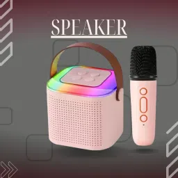 GUGGU 10W Bluetooth Speaker Wireless Karaoke Mic Speaker with RGB Light speakersVB290 10 W Bluetooth Party Speaker-picture-0