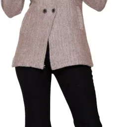 100% Wool Striped Coat For Women-image-55