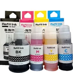 canoff High Quality Refill Ink GI70,GI71 Use for Pixma GM2070,GM4070 Black + Tri Color Combo Pack Ink Bottle-image-5
