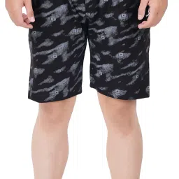 Checkered Men Black Basic Shorts-image-74