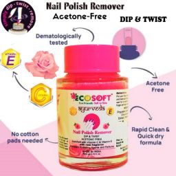 Instant Dip & Twist Nail Polish Remover - Acetone Free, Enriched with Vitamin C or Vitamin E with ROSE Fragrance. Contains Hydrating Agents & Perfume.-31