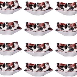 Melamine 5 Inch Beautyful (611)Stylish Snacks Plate Set 12 Pcs Quarter Plate-image-83