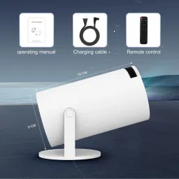 Punnkk HY300 Pro Smart,4K HD Wifi6 BT5, Android12, 180Degree Rotation Auto Keystone (4500 lm / 1 Speaker / Wireless / Remote Controller) Portable Projector image 4