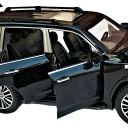 Die Cast Metal Jeep Car Toy Open Door with Musical& Light Pull Back (Black)-11