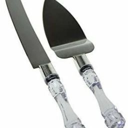 Stainless Steel Cake Serving Set - 1 PC Cake Cutting Knife + 1 PC Cake Server Cake DÃ©cor with Crystal Handles for Weddings, Birthdays, Cakes, Gifts (Set of 2 PC) Stainless Steel Cake Server-8