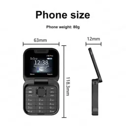 amozkart Rock X Flip Dual Sim Keypad Mobile with 1.8"Display Flip/Fold Call & SMS image 2