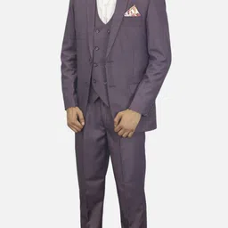 gargian master cut Men 3pc Suit Self Design Suit-picture-3