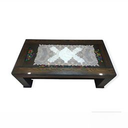 TANLOOMS Grey & White Embroidered Table Runner-49