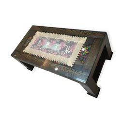 TANLOOMS Pink & Beige Embroidered Rectangular Table Runner image 2
