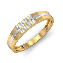 Designs By KUBERBOX Men 18KT Ujjal Gold Diamond-Studded Ring -1.76 gm-image-38