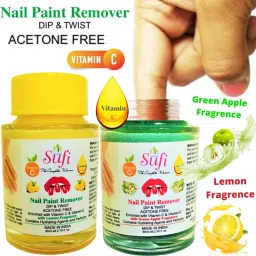 PREMIUM QUALITY Dip & Twist Instant Nail Paint Remover With LEMON & GREEN APPLE Fragrance: - Acetone Free, Enriched with Vitamin C or Vitamin E.-15