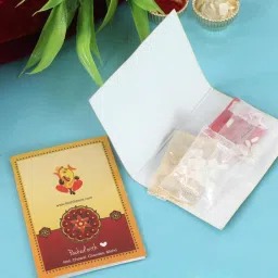 tied ribbons Kids TR-RB24-2kidsrakhi-S0006 Assorted Rakhi, Greeting Card, Chawal Roli Pack Set image 5