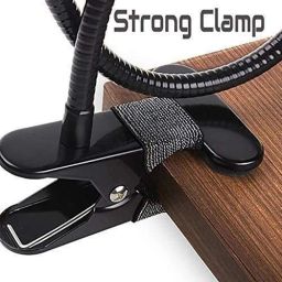 girik Universal Metal Lazy Mount Flexible Mobile Stand,Cell Phone Clip Holder Lazy Bracket Heavy Mobile Smartphones Stand for Office Table,Bedroom,Kitchen,Desktop(Black) Mobile Holder image 3