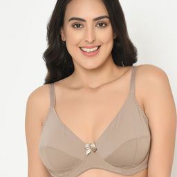 Curvy Love Plus Size Brown Solid Underwired Non Padded Everyday Bra CL-05-image-91