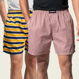 Pack of 2 Cotton Side Pocket Printed Men Boxer-image-31