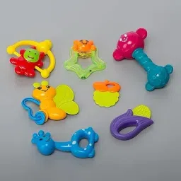 7 Pcs Rattle Set Toys with teether for New Born, Babies and Infants Rattle-picture-30
