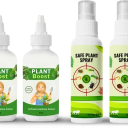 Plant Boost Liquid Fertilizer (2 Bottles) & Safe Plant Spray (2 Bottles) Combo Potting Mixture-image-18