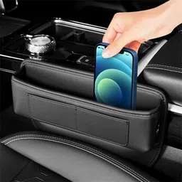 hasthip Car Organizer for Console PU Leather Front Seats Side Seam Insert Organizer Car Storage Bag & Bin-picture-37
