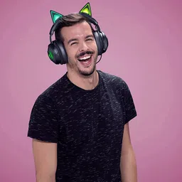 RAZER Kraken Kitty RZ04-02980100-R3M1 Wired Gaming Headset with Active Noise Cancellation (Stream Reactive Lighting, Over Ear, Black) image 5