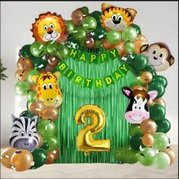 Jungle Theme 2nd Birthday Decorations - 40Pcs-image-8