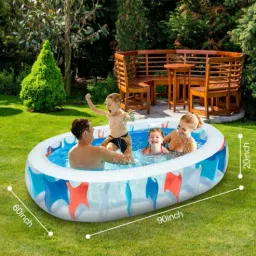 NEW BESTWAY ELLIPTIC INFLATABLE POOL 7FT. 6IN 60” X 20” 6+ YRS OLD Inflatable Swimming Pool-image-3