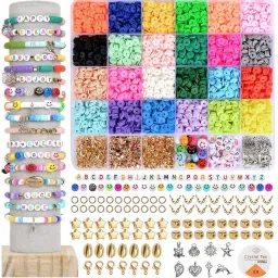 Clay Beads for Jewellery Making 3950Pcs 24 Colors Bracelet Kit-41