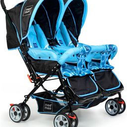 meemee Baby Stroller for 2 Kids| 0-3 Years| 3 Points Safety Belt| Rotating Wheels Twin Strollers & Prams-picture-16