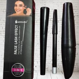 Waterproof 3in1 Eyeliner Mascara With Eyebrow Pencil -/ (pack-1) 2.5 ml-image-64