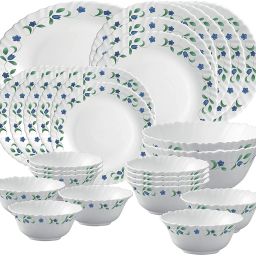 Pack of 27 Opalware Diva Classique Juniper Blue Dinner Set-10
