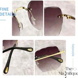 the magnifique Gradient, Polarized, UV Protection Retro Square Sunglasses (Free Size) image 2