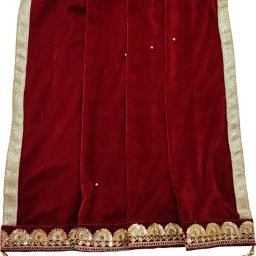 Velvet Embellished Maroon Men Dupatta-22