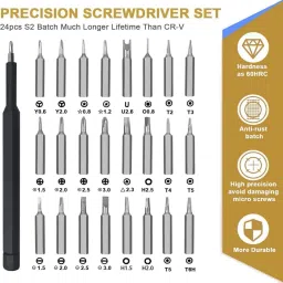 stayway Precision Screwdriver Set, 24 in 1 Mini Screwdriver Set, 24 Screwdriver Bit Sets Precision Screwdriver Set image 4