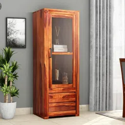 Rosewood ( Sheesham ) Solid Wood Close Book Shelf-23