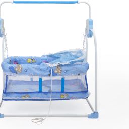 Baby Sleep Swing Cradle/Jhula/Palna/Bed with Net Bassinet Cot-15