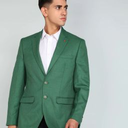 Men Self Design Single Breasted Formal Blazer-image-39