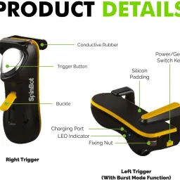 SpinBot BattleMods T10 Gaming Trigger For Tablets/iPads & Finger Sleeves For PUBG,BGMI,COD,Free Fire Combo Set image 2