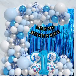 Cute 1st Birthday Boy Celebration Decoration Items Kit - For Kids-image-70