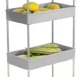 Popular 4 Layer Portable Modern Trolly-3 Plastic Fruit & Vegetable Basket-image-46