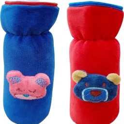Bottle Cover for /Wide Neck Feeders Soft Plush Stretchable Baby Feeding Bottle Cover with Easy to Hold Strap | Suitable for 260ml & 330ml (Pack of 2)-6