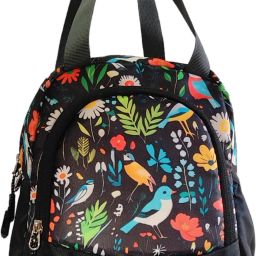 Kids Lunch Bag – Water-Repellent, Durable, Spacious Birds Pattern Waterproof Lunch Bag-image-50