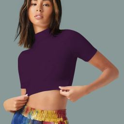 Casual Regular Sleeves Solid Women Purple Top-image-14