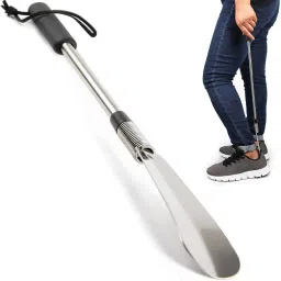 Ofifo Retractable Stainless Steel Shoe Horn with Adjustable Length Shoe Tree-image-2