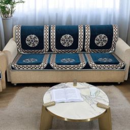 Jacquard Checkered 3+1+1 Seater Sofa Cover-image-78
